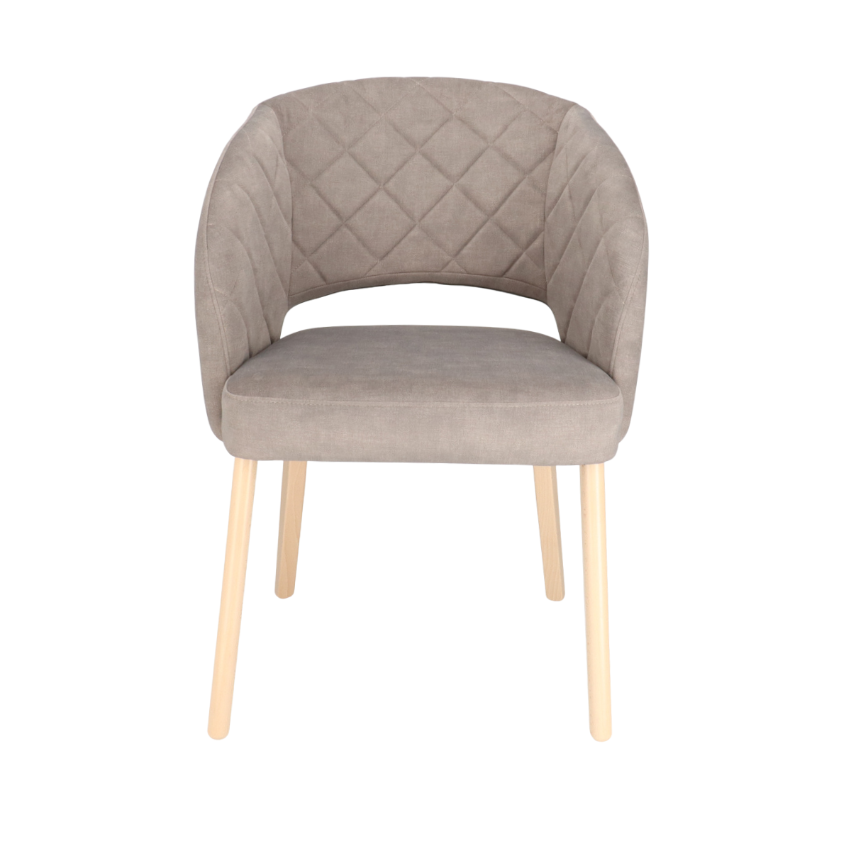 DN AMANDA  Grey, Taupe classic Upholstered indoor bar stool